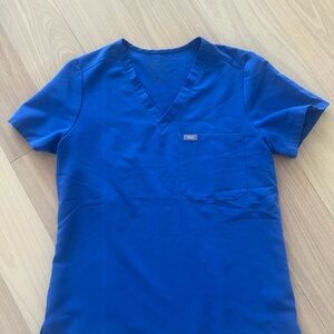 FIGS Blue V-Neck Scrub Top and Pants